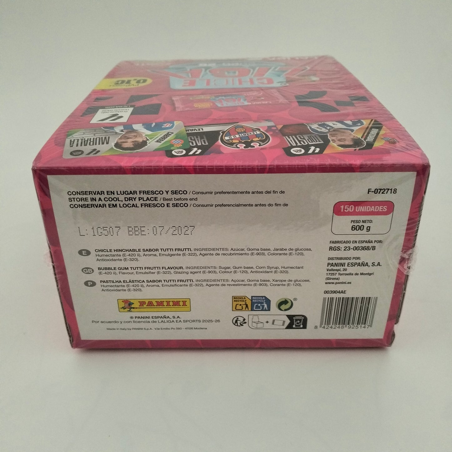 Panini Chicle Liga 2025-26 Caja 150 chicles